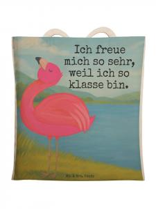 Mr. & Mrs. Panda Сумка-шоппер с дизайном «Гордость фламинго» и надписью белого цвета