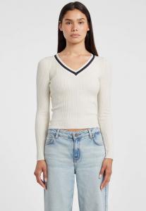 Топ Guess Jeans V-AUSSCHNITT, Creme/Beige