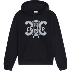 Свободная худи на шнурке CELINE, черный