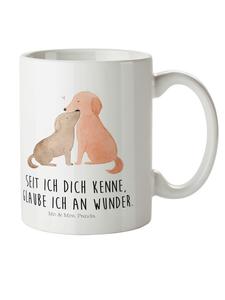 Детская кружка с надписью Собачья любовь на белом фоне Mr. & Mrs. Panda