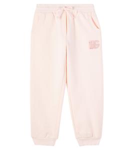 DG хлопковые спортивные брюки с пайетками Dolce&Gabbana Kids, Rosa Pallido