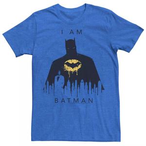 Мужская футболка с плакатом I Am Batman Skyline DC Comics