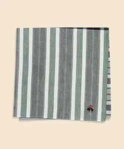 Хлопковый платок в клетку с логотипом GF