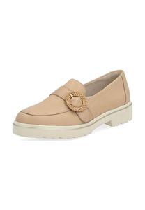 Тапочки из гладкой кожи Remonte, светло-коричневый