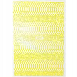 Тонкие самоклеящиеся наклейки для ногтей Snake Skin Yellow № B066, AllePaznokcie