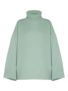 Свитер с воротником-стойкой Malo, зеленый