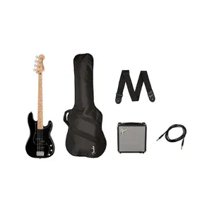 Бас-гитара Squier Affinity Series PJ, гриф из клена, черная, 230В, Великобритания