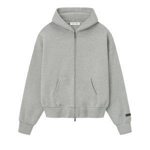 Худи Fear of God Essentials Classic Fleece Zip-Up Hoodie, Concrete Heather