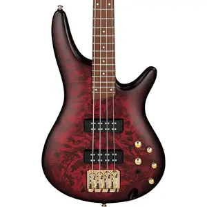 Электрогитара бас Ibanez SR300EDXWZM на 4 струны, винно-красный замороженный мат