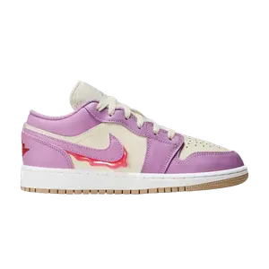 Кроссовки Air Jordan Air Jordan 1 Low GS 'Peanut Butter & Jelly', фиолетовый