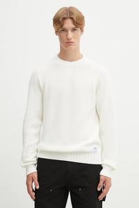 Хлопковый свитер Hugo Blue, бежевый