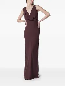 Макси-платье с открытой спиной и бретелями The Andamane, фиолетовый
