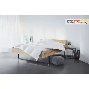 Мое домашнее пуховое одеяло Daunenbettdecke Kyam, одеяло для лета и зимы с теплой набивкой 90% пух, 10% перо, 1 шт. одеяло размером 135x200, 155x220 см и других размеров My Home, белый