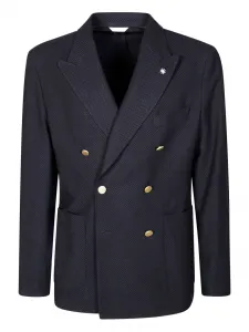 Двубортный пиджак Manuel Ritz, синий