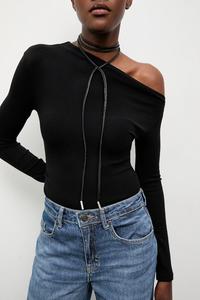 Кожаное ожерелье Answear.Lab, черный