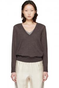 Loulou De Saison Коричневый кашемировый свитер Julio LDS