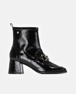Женские ботильоны на среднем каблуке с декоративной пряжкой Carmela, черный