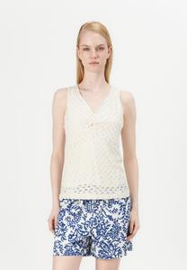 Топ VISOLIRA V NECK VILA, слоновая кость