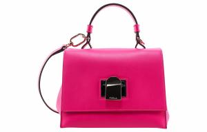 Furla Кожаная мини-сумка через плечо женская розовая