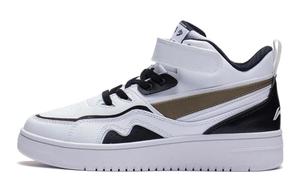 937 Детские кроссовки для скейтбординга GS Mid-top Белые/черные/коричневые Lining Young