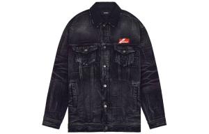 WE11DONE Джинсовая куртка унисекс черная, Black