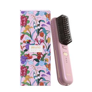 Выпрямляющая щетка для волос ZFS01 портативная ленивая кисть, уход за волосами с отрицательными ионами для бережного использования, набор в подарочной коробке BRUNO, Soft Bead Powder