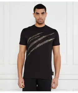 Футболка с царапающей фольгой Regular fit Plein Sport, черный