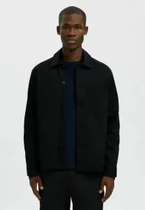 Плотная рубашка легкая куртка Selected, Black