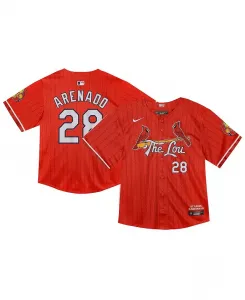 Детская майка для мальчиков и девочек Nolan Arenado Red St. Louis Cardinals 2024 City Connect Limited Player Nike