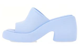 Женские шлепанцы на платформе с открытым носком 55 мм Ferragamo, синий