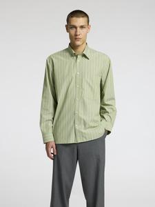 Рубашка на пуговицах классического кроя SELECTED, зеленый