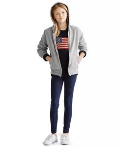 Толстовка с молнией во всю длину для больших девочек из френч терри Polo Ralph Lauren, синий