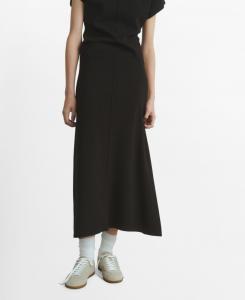Женская расклешенная вязаная юбка MANGO, Black