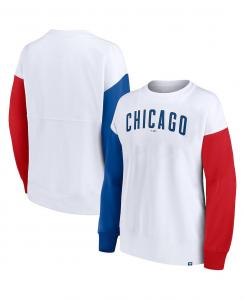 Женский белый пуловер с логотипом Chicago Cubs Series Fanatics, белый