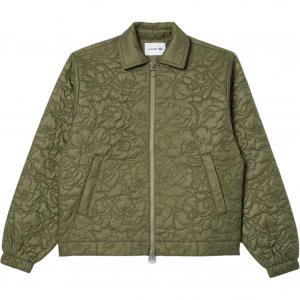 LACOSTE Стеганая куртка с цветочным принтом, Khaki Green