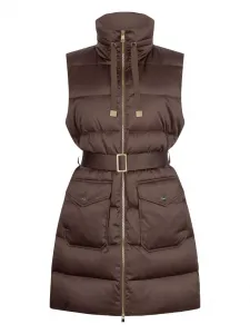 Удлинённый стёганый жилет Liu Jo, коричневый