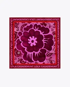 Платок с цветочным принтом РОЗОВО-КРАСНЫЙ У Lola Casademunt, фуксия