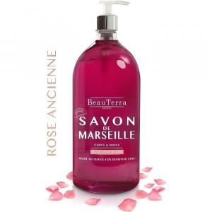 Beau Terra, Марсель, мыло для рук и тела «Старая роза», 1000 мл Laboratoire BeauTerra