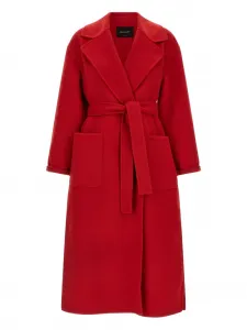 Пальто с поясом Fabiana Filippi, красный