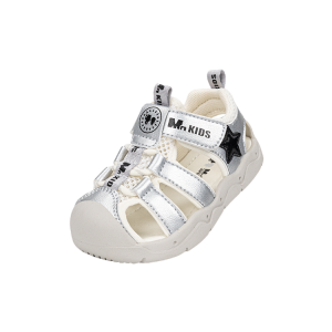 Детские сандалии, устойчивые к истиранию JimiXiong, серебряный