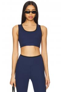 Ребристый двухцветный спортивный бра Year Of Ours, navy & black