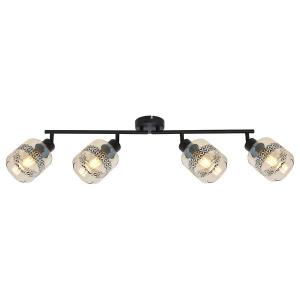 Потолочный светильник Globo Lighting Lazarus, цветное стекло/железо - количество языков пламени: 4