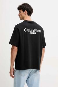 Хлопковая футболка Calvin Klein Jeans, черный