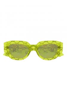 Солнцезащитные очки с двойной G-образной головкой Gucci Eyewear, зеленый