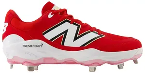 Мужские металлические бейсбольные бутсы New Balance Fresh Foam X 3000 V7, красный/белый