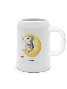 Пивная кружка пингвин луна без слов в белом цвете Mr. & Mrs. Panda