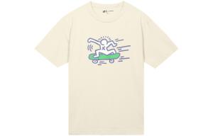 Футболка унисекс светло-бежевая Uniqlo, светло-бежевый