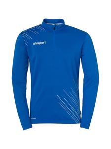 Uhlsport Рубашка с застежкой-молнией 1/4, размер 26, цвет лазурно-синий/белый