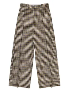 Брюки в солнечную клетку Walter Van Beirendonck, коричневый