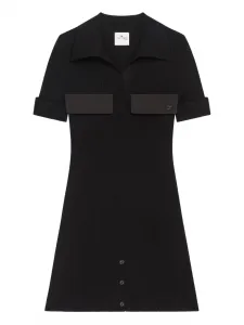 Платье мини в рубчик Courrèges, черный